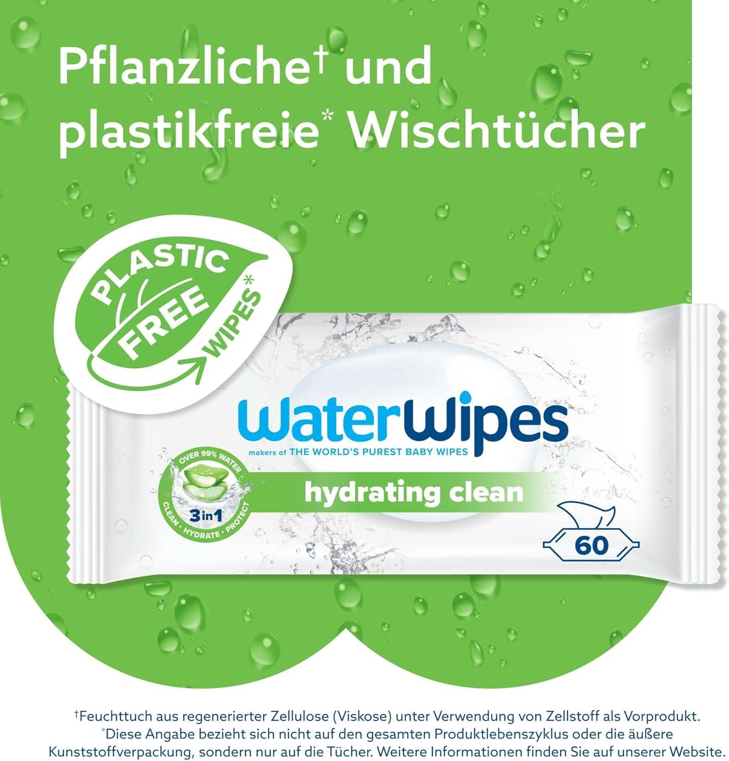Vandservietter Fugtgivende og rensende babyservietter med 99 % vand og aloe vera-ekstrakt Vådservietter til ansigt og krop Naty Shop