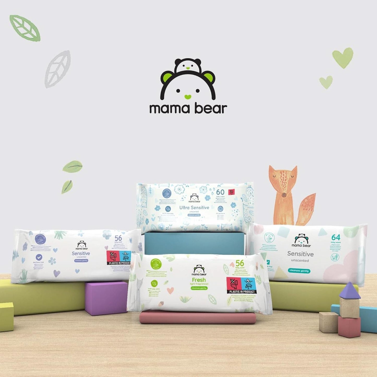 Friske babyservietter med Aloe Vera Mama Bear Naty Shop