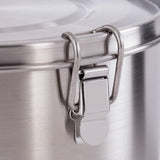 Tatonka Madskål - Madbeholder/skål i rustfrit stål - Med låg, fastgørelsesklemmer og volumenskalering - 0,5L / 0,75L / 1L volumen Madopbevaringsbokse Naty Shop