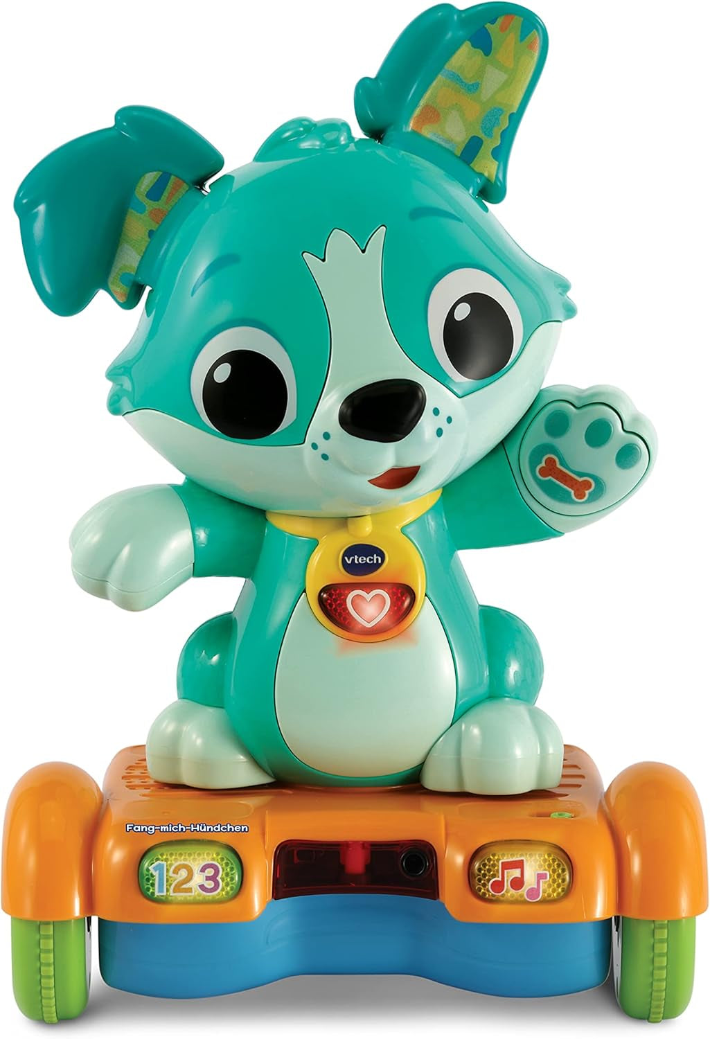 Vtech Baby Catch Me Puppy - Motoriseret Hoverboard-hvalp tilskynder til bevægelse - Med bevægelige ører, sange, lyde og læringsindhold - I 12-36 måneder Babylegetøj Naty Shop Standardtitel