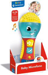 Clementoni - babymikrofon, elektronisk musikspil til tidlig børn, legetøj 10-36 måneder, aktivitetscenter med lys og lyde, 17931 babylegetøj Naty Shop