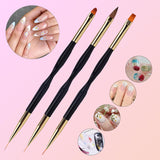 31 Stück Professionelle Nagel Pinsel Set, Dual-Ended Nagelpinsel, Pinsel Für Gelnägel, Akryl Nail Art Pen, Nail Art Dotting Tools, Nail Brush Für DIY Nagelkunst Salon Design
