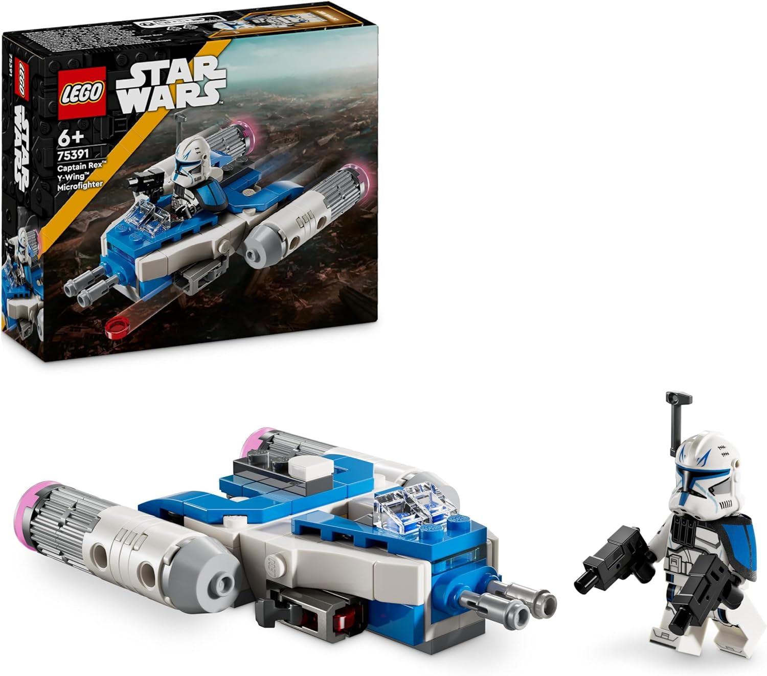 LEGO Star Wars Kaptajn Rex Y-Wing Microfighter Byggeklodser Samleobjekt Rumskib Gaveidé til drenge og piger i alderen 6+ 75391 Byggesæt Besuche den LEGO-Store Standardtitel