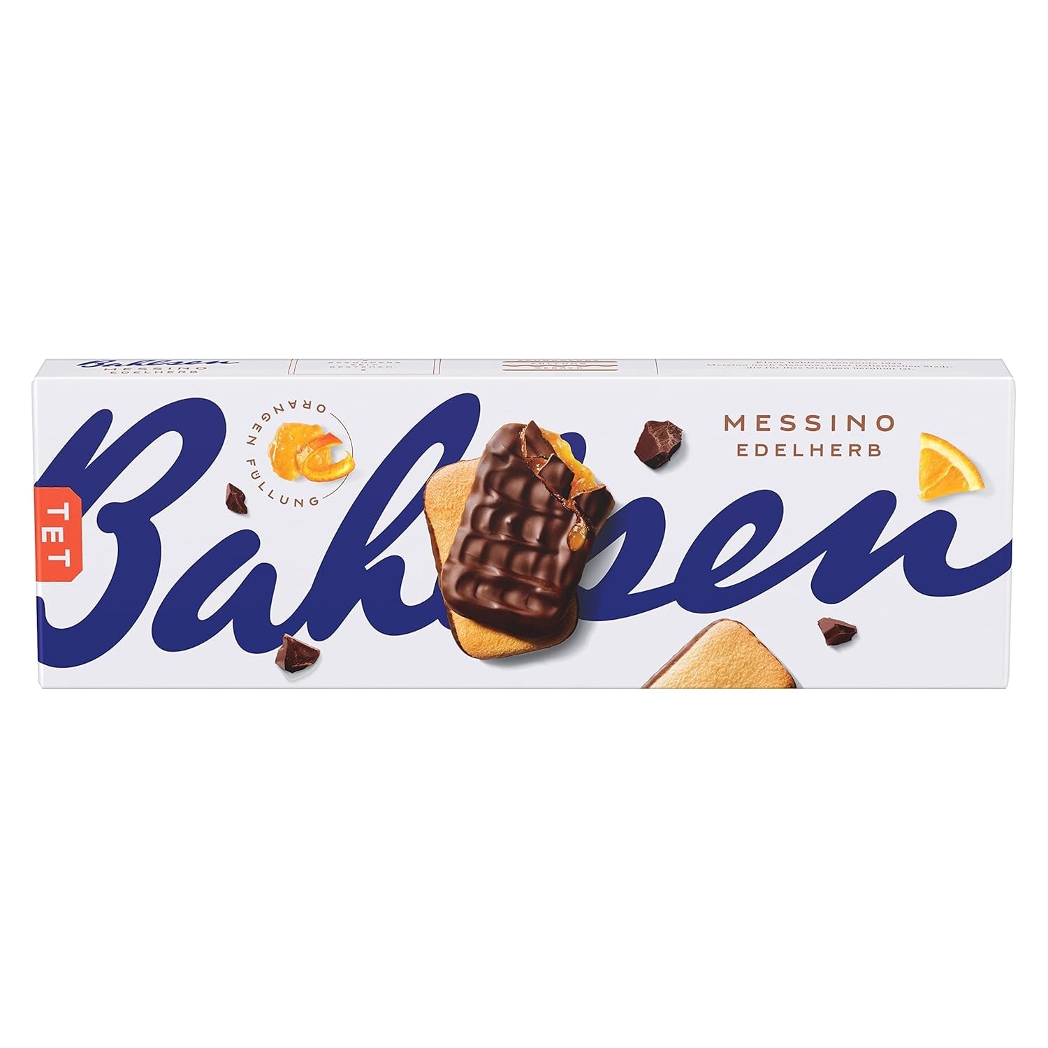 Bahlsen Messino Edelherb - Pakke med 4 - Edelherb Chokolade Orange Fyld Fluffy Dej (1 x 125g)