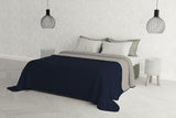 Italiensk sengetøj Estivo enkeltseng, linned, Aqua, 170 X 270 Cm Dyner og dyner Naty Shop Grigio Chiaro/Blu Scuro 260 X 270 Cm