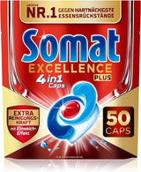 Somat Excellence plus 4In1 Caps (50 Caps), Naty Shop opvasketabletter