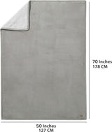 UGG 01465 Bliss Sherpa-tæppe Fuldt vendbart til sofa eller seng Kan maskinvaskes Nem pleje Blødt plys overdimensionerede luksustæpper 178 X 127 cm Seal Naty Shop Dyner og dyner