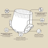 ECO BOOM Bamboo Babybleer - Størrelse 6 (20 kg), Plantebaserede Pull-Up bleer (17 stk) - Premium økologiske, parfumefri, hudvenlige, superabsorberende