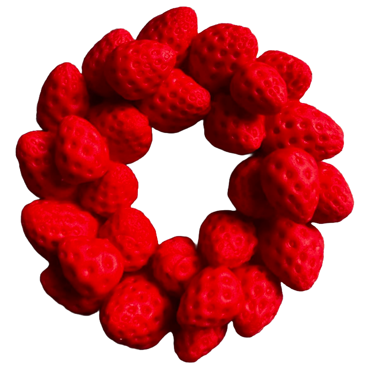 Spiselig sukkerpasta dekoration, Strawberry Crown Sugar Paste Decorations Naty Shop