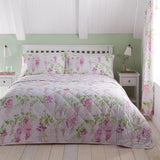 Dreams & Drapes Design - Wisteria - Quiltet sengebetræk - 200 Cm X 230 Cm i pink Beds and Covers DREAMS AND DRAPES Rose 200 Cm X 230 Cm