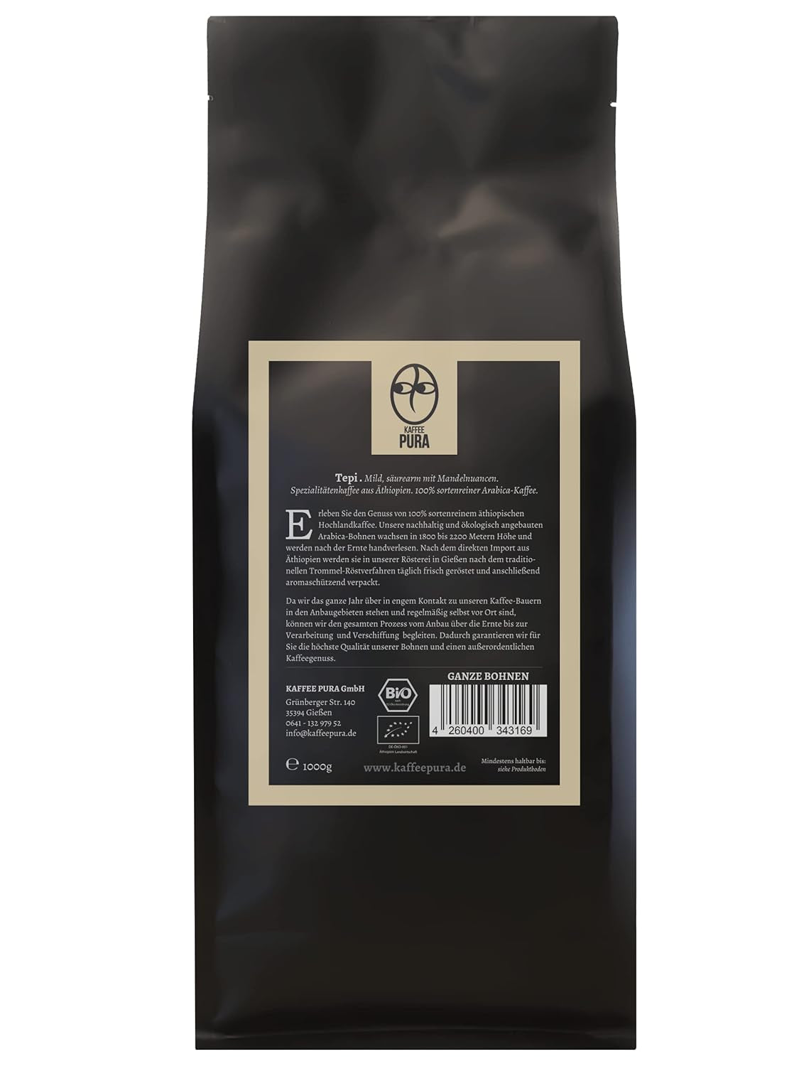 Tepi-bio kaffebønner 1000g