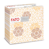 Fato - Tørre papirservietter, airlaid, tekstileffekt, pakke med 50 servietter, 40X40 foldet i 4 format, Tropicana Decor