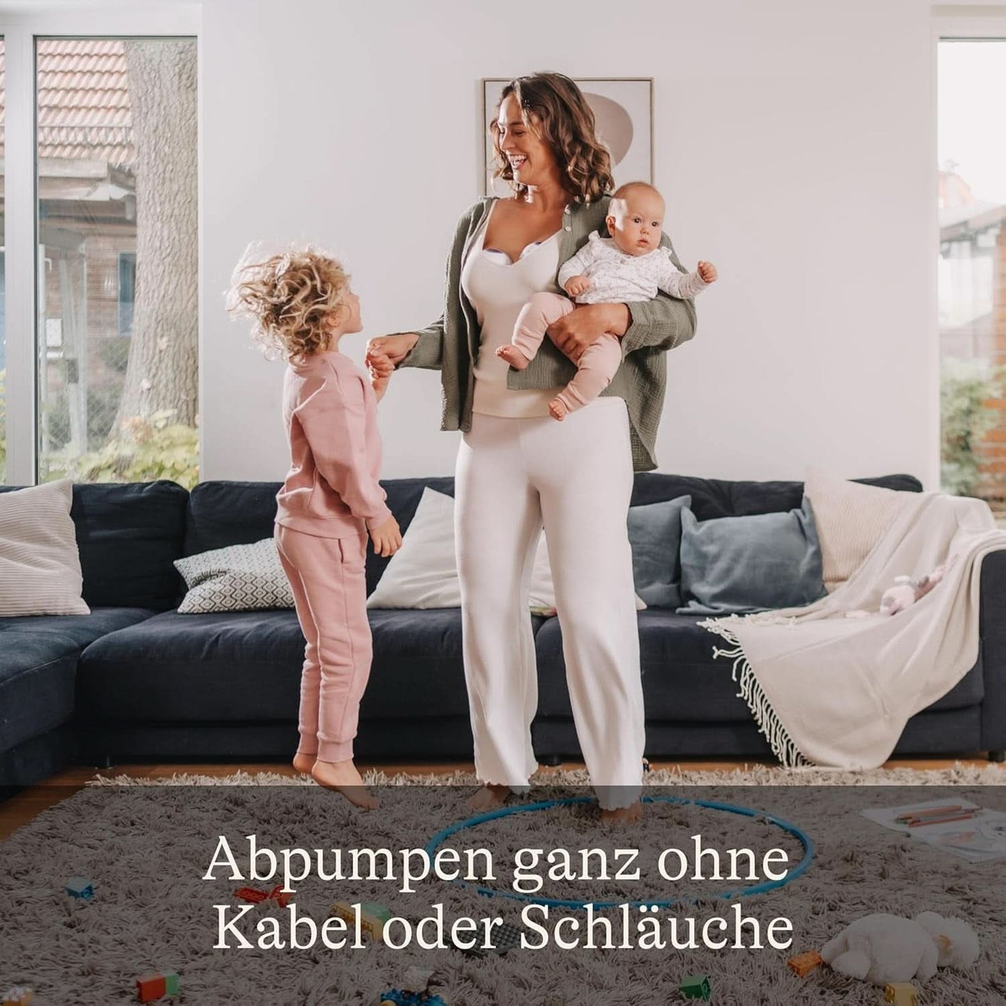 Lansinoh Tragbare Elektrische Doppelmilchpumpe – Freihändig Und Leise Abpumpen Ohne Kabel & Schläuche – Wiederaufladbarer Akku – Einfache Bedienung & Reinigung - Håndfrit tilbehør Mad og amning Bebe Naty Shop