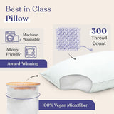 Fluffco Down Alternativ Pude Standard Pude Til Sove Queen Pude Seng Pude Side Sleeper Pude Kølepude Hotel Pude Nakkepude Rejsepude (Standard Fast) Standard Puder Naty Shop