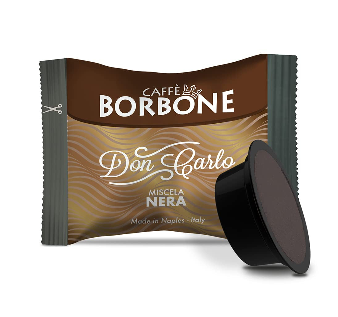 Caffè Borbone Don Carlo, Schwarze Kaffeemischung - 50 Kapseln - Kompatibel med Lavazza®* A Modo Mio®* Haushalts-Espressomaschinen
