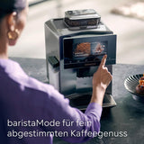 Siemens EQ900 TQ903D03 Automatisk Espressomaskine, App Control, Intuitiv Touch Display, Barista Mode, AromaBoost, Støjreduktion, Premium Kværn, Automatisk Damprensning, 1500 W, Rustfrit stål
