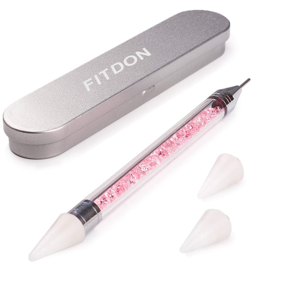 3200 Nail Stones Set FITDON Multi-Shaped Glass AB Stones og Clear Diamond Glitter AB Stones til Negle Art Decoration DIY Kits Smykker Nøgleringe Negle Accessories