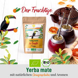 ORIGEENS BIO YERBA MATE med appelsiner 200 G - Frugtagtig te I Økologisk uristet Yerba Mate te, uden stilke og støv I Energigivende og afgiftende drik