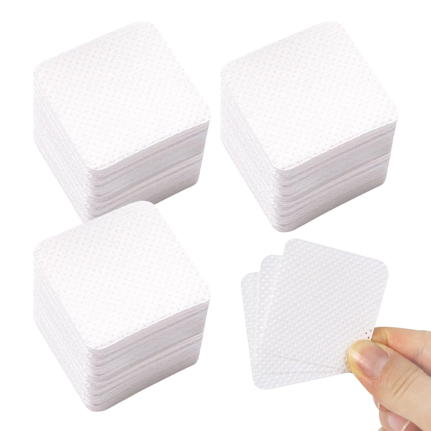 Qufiiry 300 Stück Fusselfreie Nageltücher, fnugfri negleservietter, Fusselfrei Nagel Wattepads, Nagel Wischtücher Für Cleaner Gelnägel Nagellackentferner Wattepads Nail Wipes Pads
