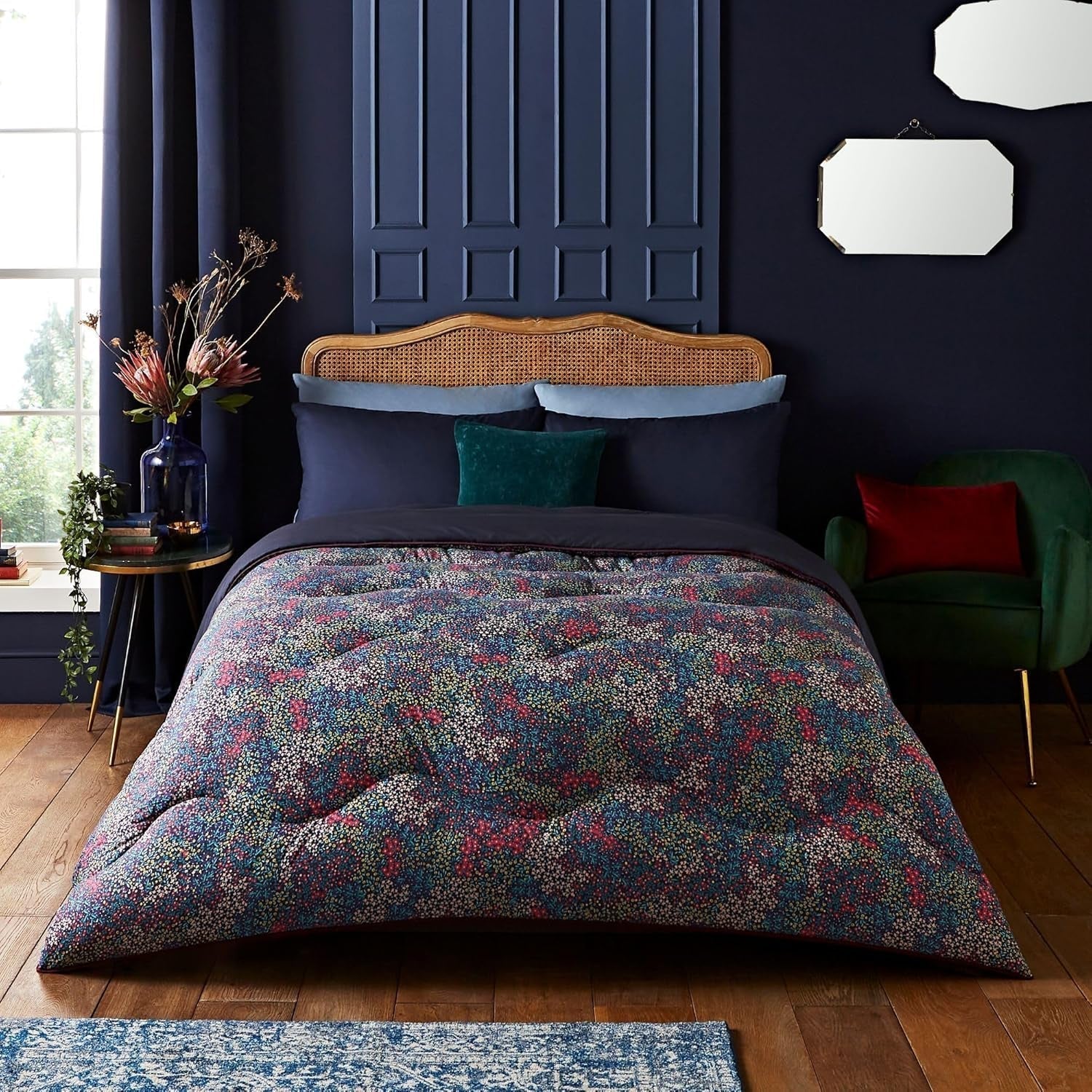 Night Lark Hyggeligt Sherpa Fleece tæppe, Klassisk Rød Tartan, 9 Tog, Luksuriøs, Fluffy, Tykk Og Vendbar, Perfekt Til Sofa, Seng, Sofa, Sofa. Hypoallergen, kan maskinvaskes, Størrelse: Senge og dyner Night Lark The Midnight Flower Dobbeltseng