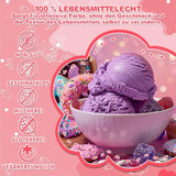 Gel madfarve - HXDZFX 2×30 ml, sukkerfri madfarve, højkoncentreret, til dekoration af kager, hvid fondant, makroner, småkager, bagning, påskeæg, slim (drue lilla)