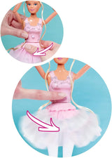 Simba 105733603 - Steffi Love Dancing Ballerina, Steffi som ballerinadukke med dyreven og roterende nederdel, legedukke 29 cm, fra 3 år