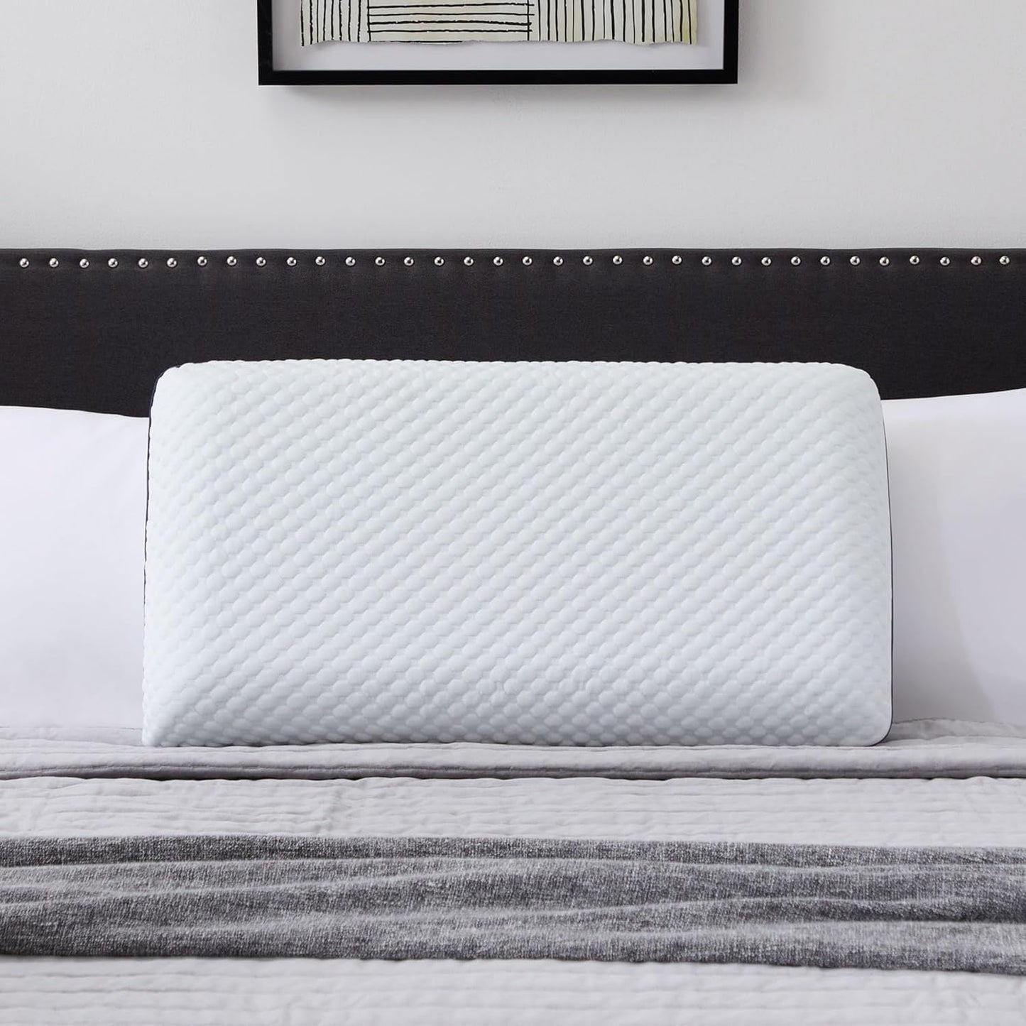 LUCID memory foam pude med gel 40x60 cm - åndbar - kølende effekt - vaskbart betræk - Oeko-Tex certificeret pude, hvid