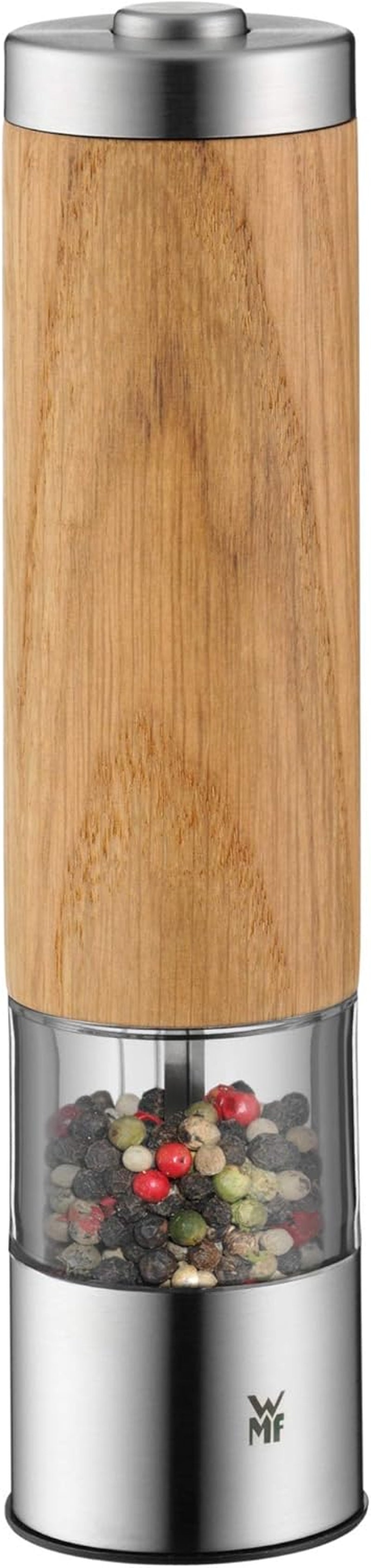 WMF Ceramill Oakwood Cromargan sæt, elektrisk kværn og Gourmet For The Kitchen skål sæt 4 stk. Kværne og skæremaskiner Naty Shop