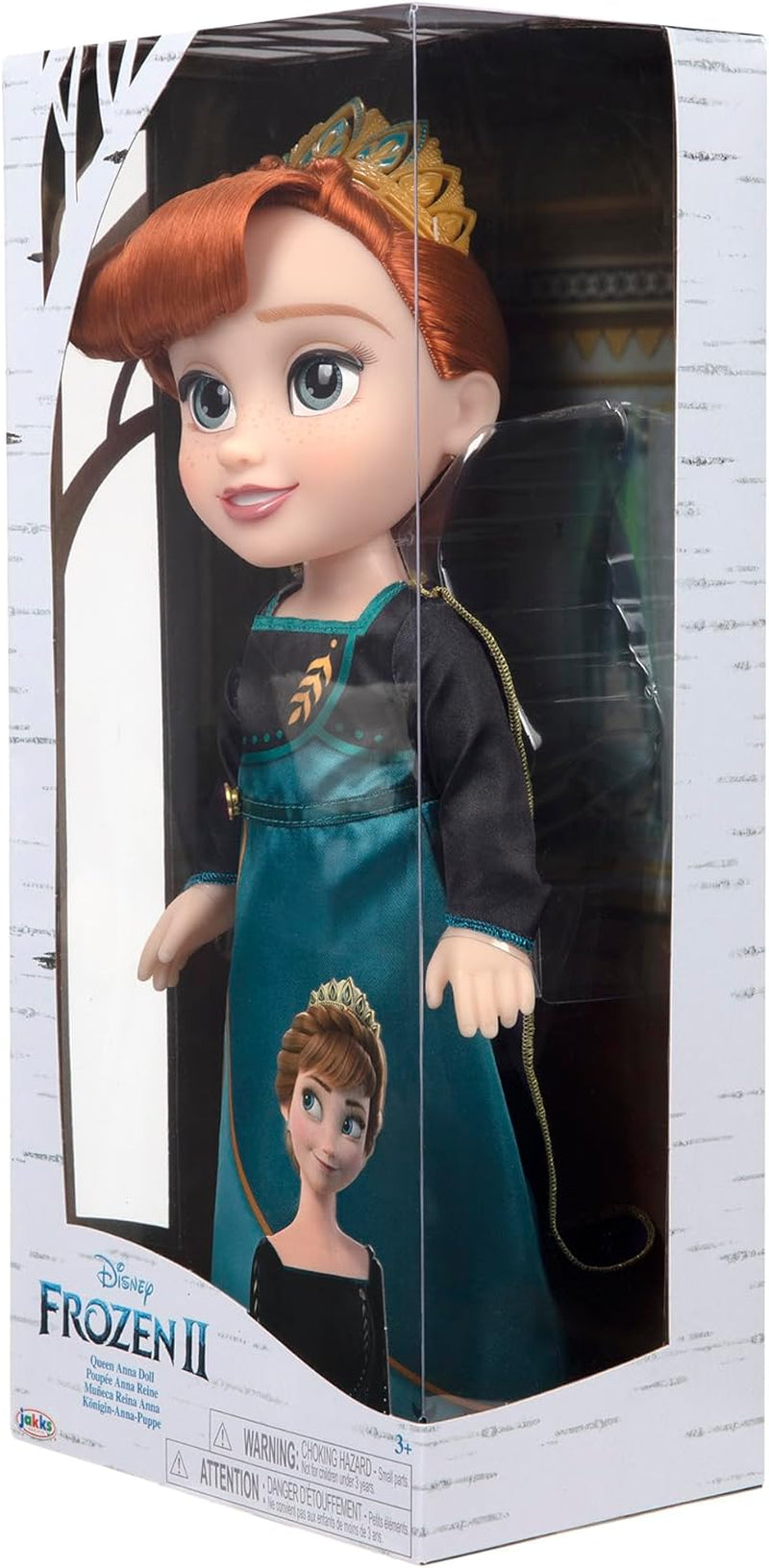 Disney Frozen 2 Anna Doll - en 35 cm høj poserbar dukke i en ikonisk modekjole med Arendelle-emblem og et diadem for ekstra sjov, til piger fra 3 år og opefter