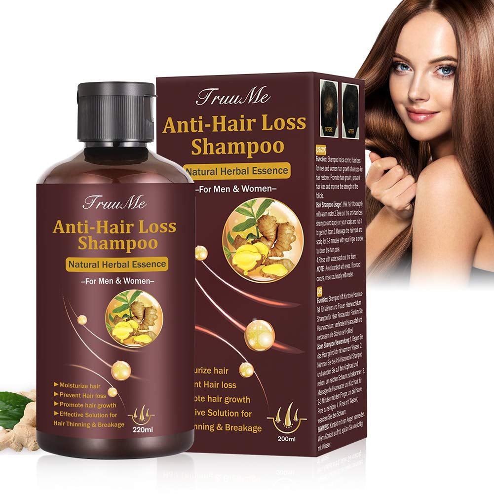 Hårvækstshampoo, Anti-hårtab, Hårtabsshampoo, Naturlig urteshampoo til hurtigere hårvækst, Lotion Hårpleje Naty Shop Standardtitel