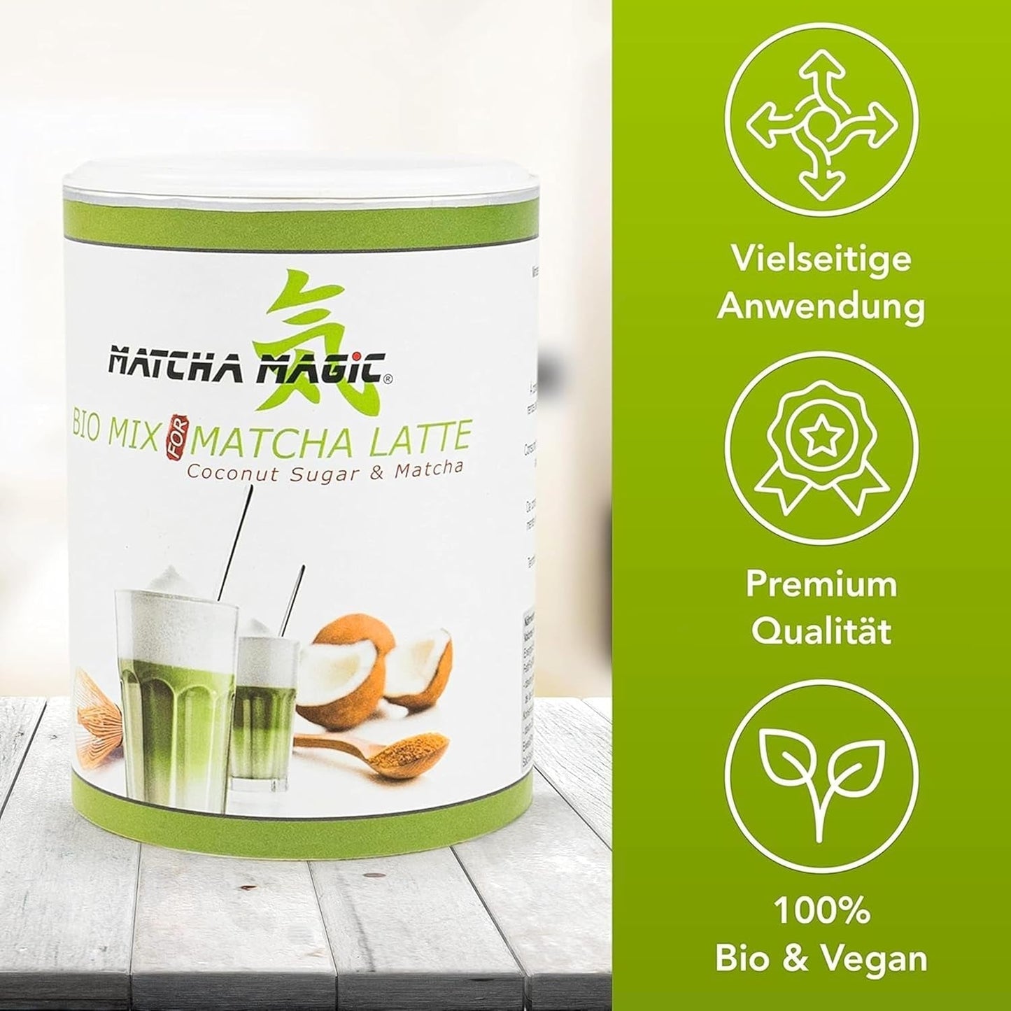 Matchamagic - Økologisk matcha latte pulver fra Japan med kokosblomstsukker til en lækker te