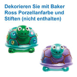 Baker Ross FX594 Turtle Keramiske Plantekasser - Pakke med 2, Mal din egen plantekasse