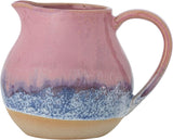 Bloomingville Paula mælkekrus i stentøj - dekorativt design, perfekt til morgenbordet, med en naturlig tekstur, 435 ml (Pink)