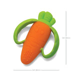 Infantino Lil' Nibbles, tekstureret silikonebider, BPA-fri babybitring, blødt, let at holde, sansestimulering til spædbørn, gulerod