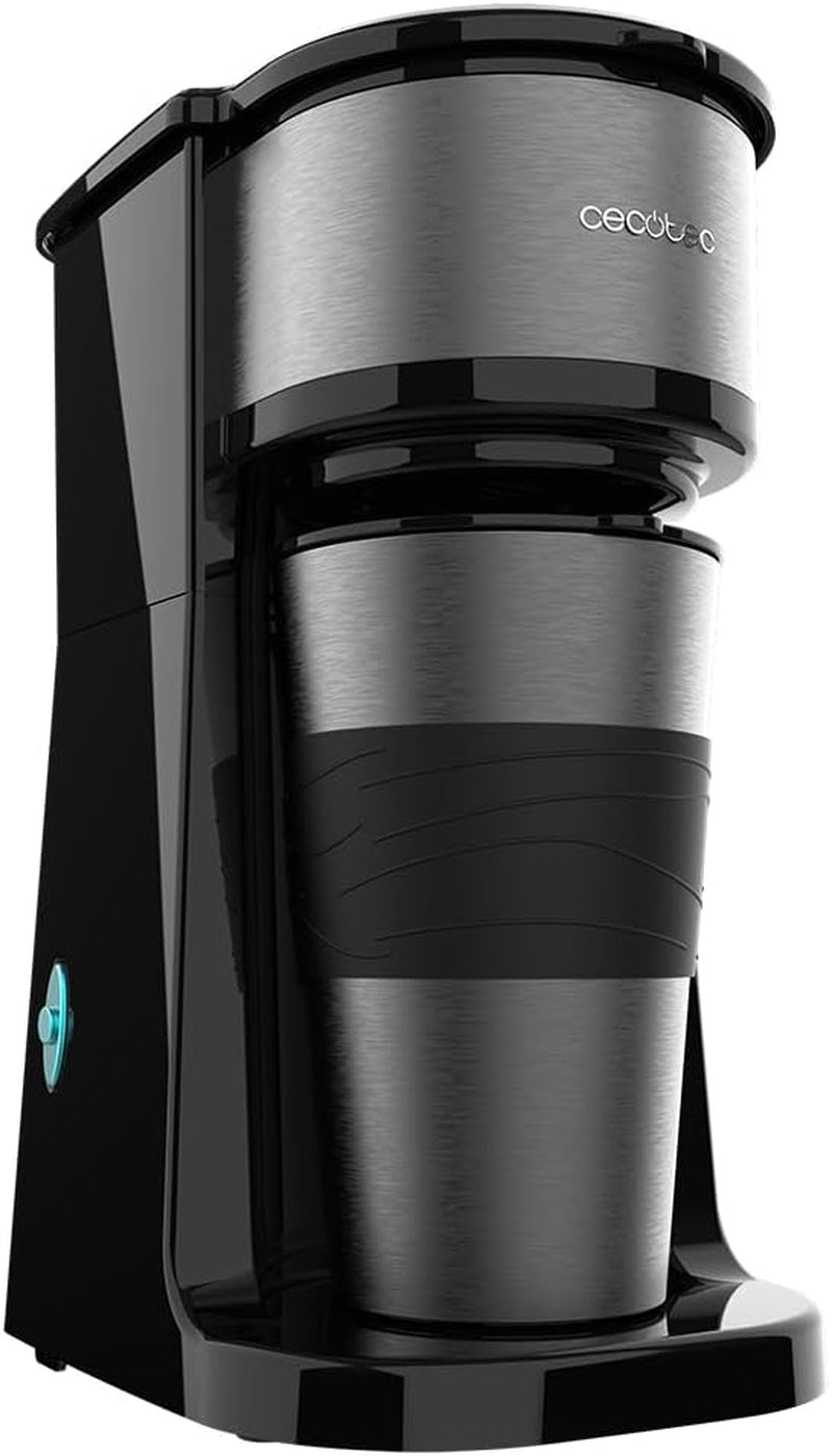 Cecotec Coffee 66 Drop & Go espressomaskine med termokande, 700 W, kapacitet 420 ml, forseglet tud, permanent eller papirfilter, automatisk slukfunktion, beholder med vindue