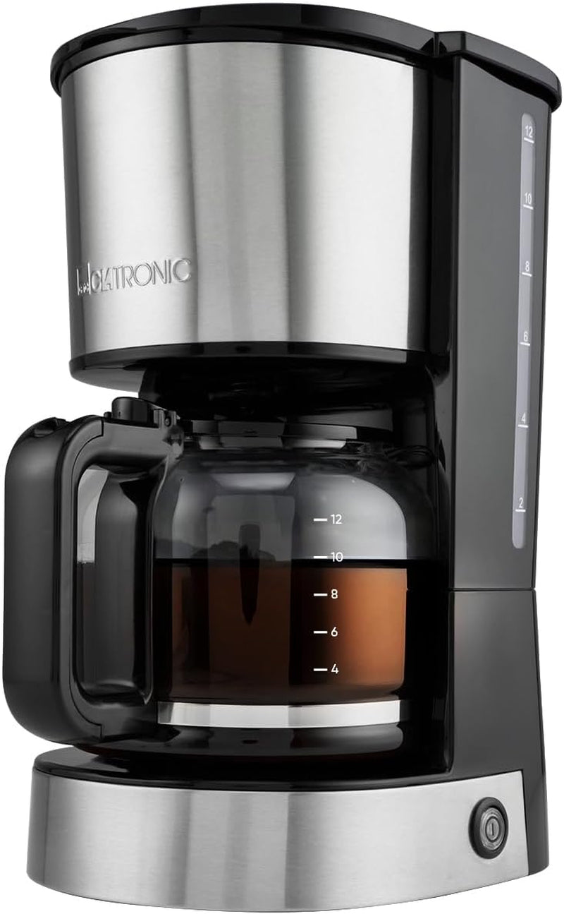 Kaffeespressomaskine med Clatronic® filter | til 12-14 kopper | Kaffe espressomaskine med filter | Rustfri stålkasse | Anti-dryp | Espresso | Kaffe espressomaskine med filter | 800W | KA 3808
