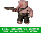 Mattel Minecraft Action Figursæt, Ghast With Fire Attack, Lys, Støj, Starter And Projectile, Piglin Warrior, Inspired By The Movie, JFB69 Actionfigurer Naty Shop