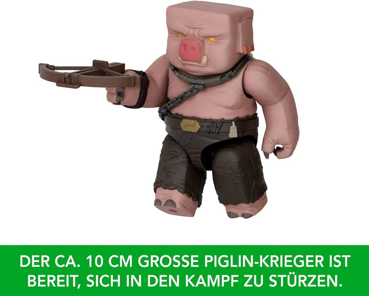Mattel Minecraft Action Figursæt, Ghast With Fire Attack, Lys, Støj, Starter And Projectile, Piglin Warrior, Inspired By The Movie, JFB69 Actionfigurer Naty Shop