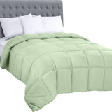 Utopia Sengetøj All Season Dyne 250gsm Plys Silikoniseret Fiber Fyld Dobbeltseng Syet i æske (Dobbelt XL Lysegrå) Naty Shop Dyner & Dyner Queen Sage Glands (1 pakke)