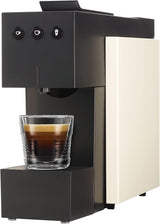 Espressomaskine med K-FEE SQUARE kapsler til kaffe, te og kakao | Kompakt espresso | Hurtig opvarmning | 0,8 l vandtank | 19 takter | Klaver sort