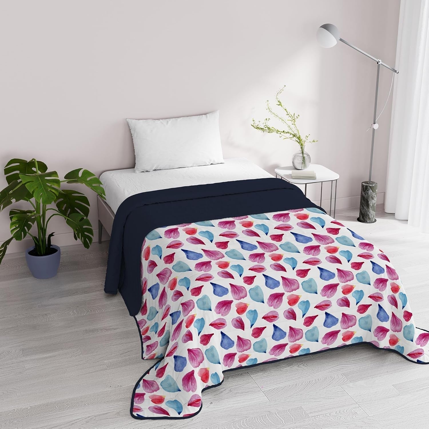 Fantasy italiensk sengetøj Microfiber Sommer 1,5 Senge Murrine dyner & dyner Naty Shop Blomsterblade 1 Posto E Mezzo