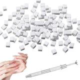 100 Stück Nail Art Schwamm Mit Metallgreifer, Sponge Brush Applicator, Sponge Nagel Pinsel, Maniküre Zubehör Für Nägel, Um Eine Varaudzen Von Gradient Nail Art Patterns Zu Ersetlen