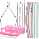 FANDAMEI Manicure Set, Buffer Für Nägel, Nagelfeile 100/180, Nagelfeilen Für Gelnägel, Nagelhautschieber, Buffer Für Gelnägel, Feilen Für Gelnägel, Nagelzange, Nagelfeilen Set, Maniküre & Pedicure Set