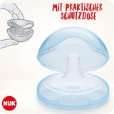 NUK brystvorte skjolde | Amning brystvorteskjolde | Beskytter mod ømme brystvorter | Tynd silikone | Størrelse S (16Mm) | 2 stk Babymad og ammetilbehør Naty Shop