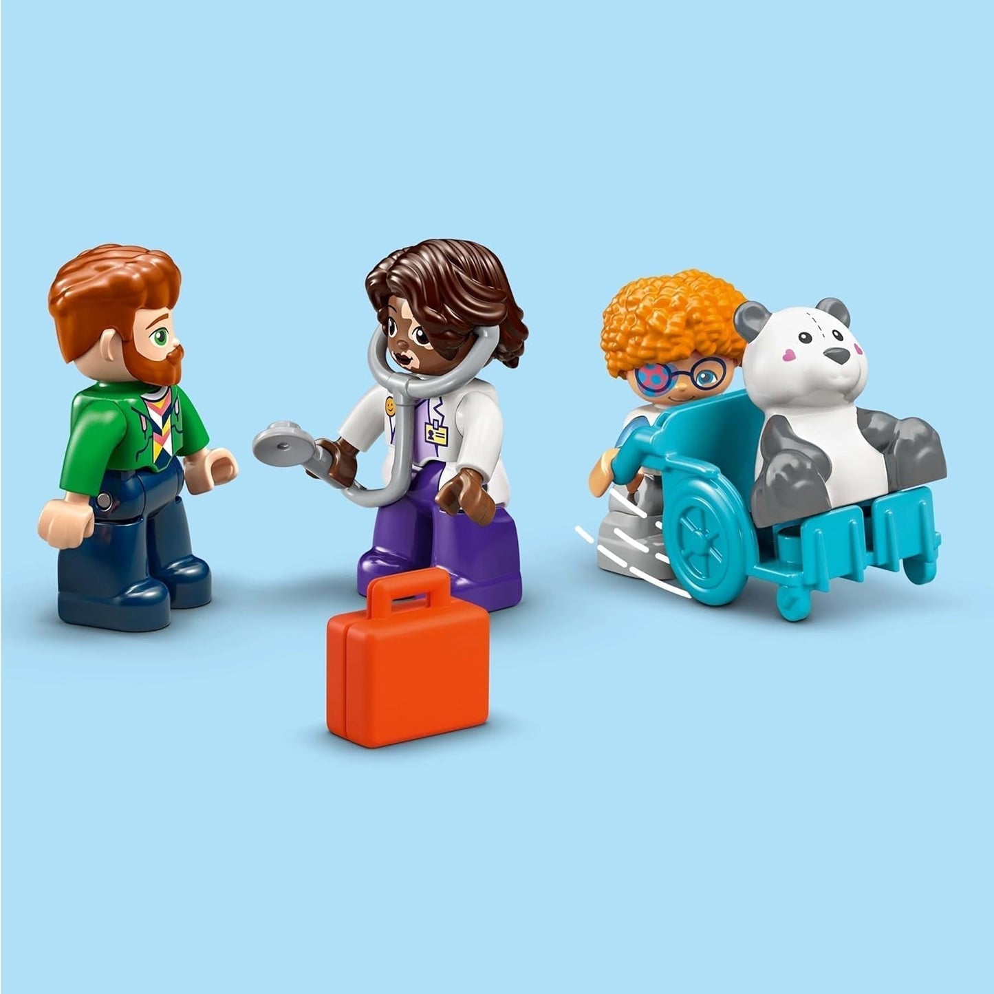LEGO DUPLO Town Første besøg hos lægen, byggelegetøj, legesæt til fremme af finmotorik, gave til småbørn 2 år, pædagogisk legetøj, hospitalsrollespil 10449 byggesæt Besuche den LEGO-Store