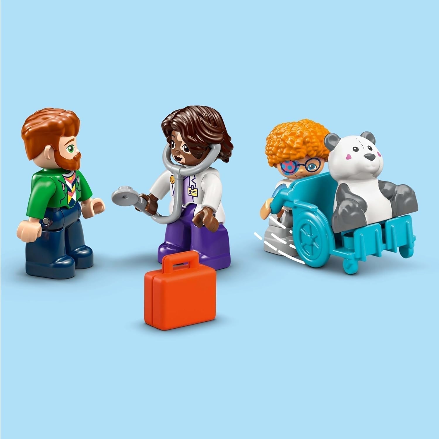 LEGO DUPLO Town Første besøg hos lægen, byggelegetøj, legesæt til fremme af finmotorik, gave til småbørn 2 år, pædagogisk legetøj, hospitalsrollespil 10449 byggesæt Besuche den LEGO-Store
