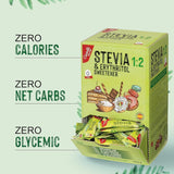 Stevia + Erythritol 1:2 Süßstoff | 204 Mytetaske 2,5 G | 100% Natürlicher Zuckerersatz - 0 Kalorien - 0 Glykämischer Index - Keto Und Paleo - 0 Kohlenhydrat - Kein GVO - Castello siden 1907-510 G Sweeteners Naty Shop