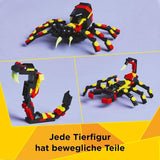 LEGO Creator 3I1 Vilde dyr: Overraskelsesedderkop - legetøj til at bygge om til en skorpion eller slangefigur - byggesæt med 3 modeller - gave til drenge og piger fra 7 år 31159 Byggesæt Besuche den LEGO-Store