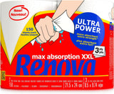 Køkkenruller Renova Renova Ultrapower | 24 XXL ruller = 60 standardruller | 3 ultraabsorberende og maksimal modstandslag | Fsc certificeret papir