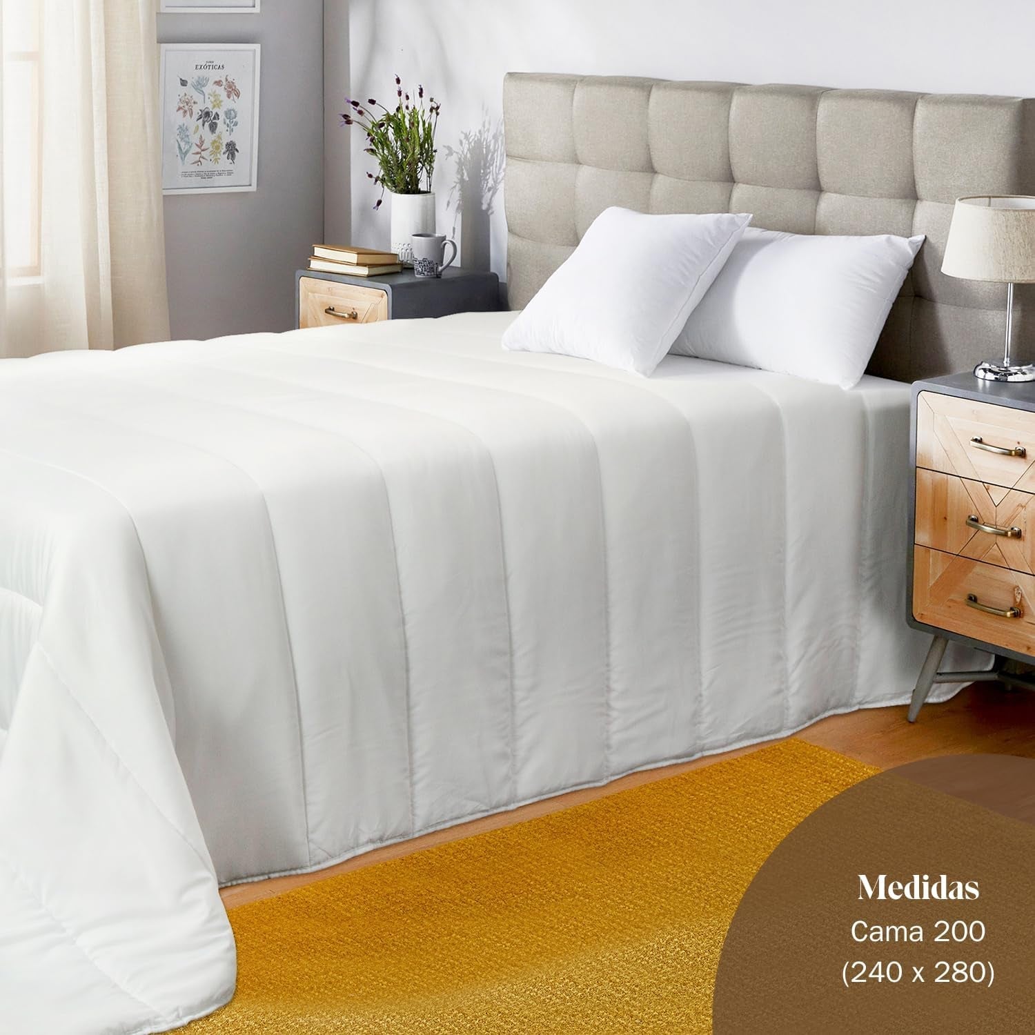 Pikolin Home - 400 G Antimidedyne, velegnet til vinterrum og lave temperaturer, seng 200-240 X 280 Cm. Dyner og dyner Naty Shop